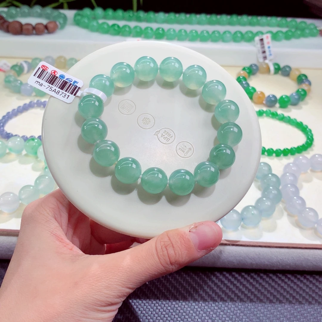 翡翠未镶嵌手链卡12.5