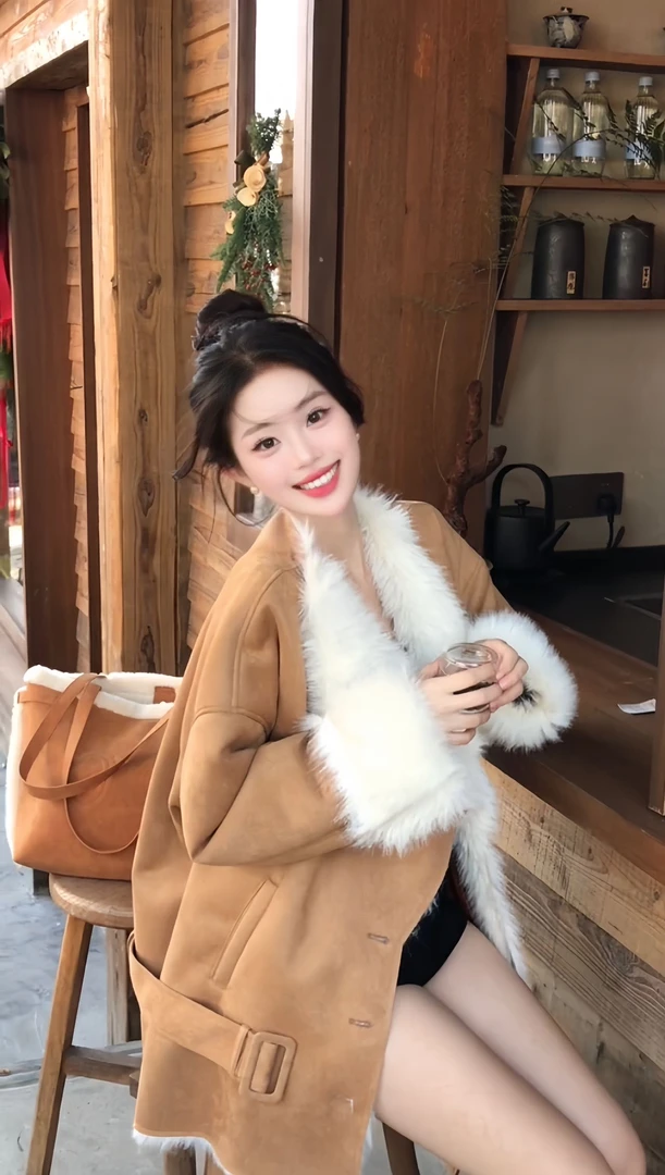 秋冬款品质女装时尚气质舒适软糯长袖开衫小香风百搭保暖外穿外套