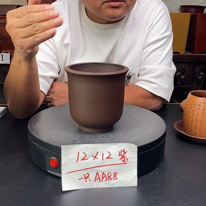紫砂花盆货号一只AA88