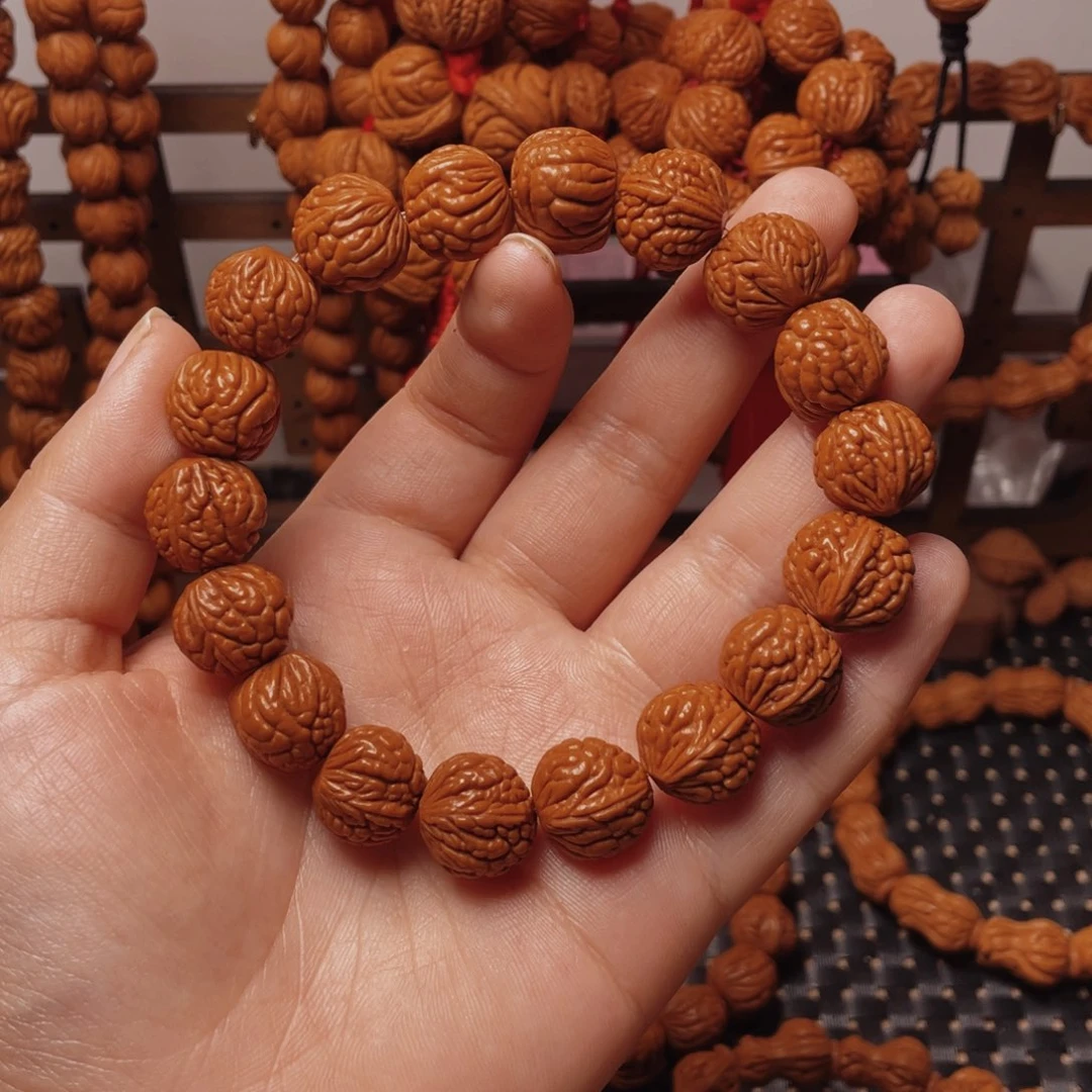 木质类龙纹桃枭手串