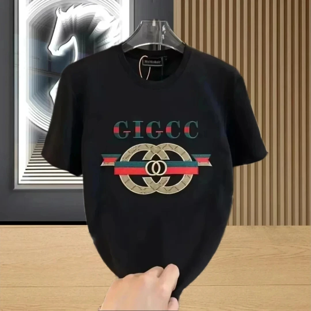 [一折清仓]2025新款时尚纯棉圆领情侣款潮流百搭气质T恤短袖