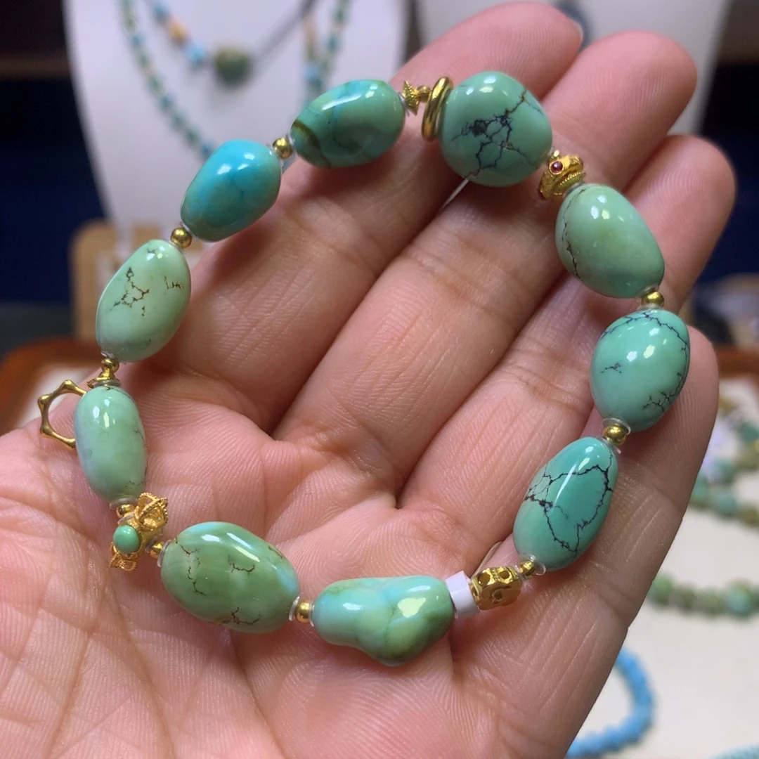 绿松石18K金镶嵌单圈