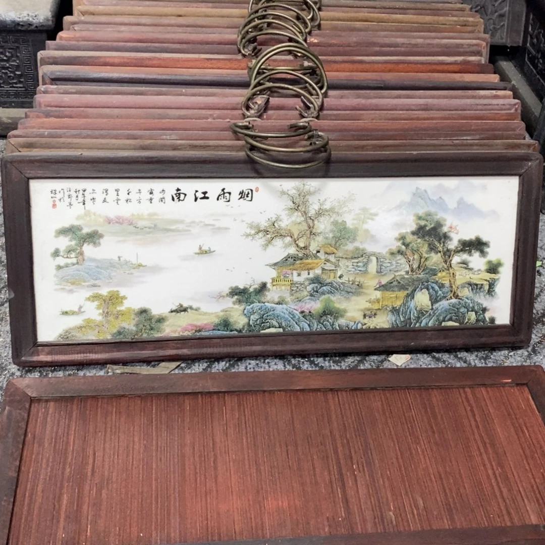 瓷片53*21 景德镇瓷板画柴窑烧制