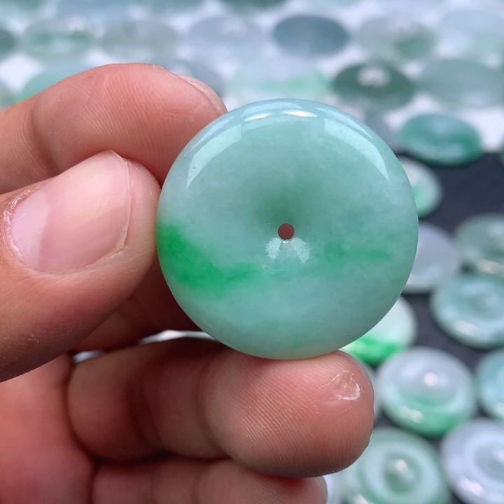 翡翠未镶嵌颈饰缅甸天然A货翡翠29.5-5.9