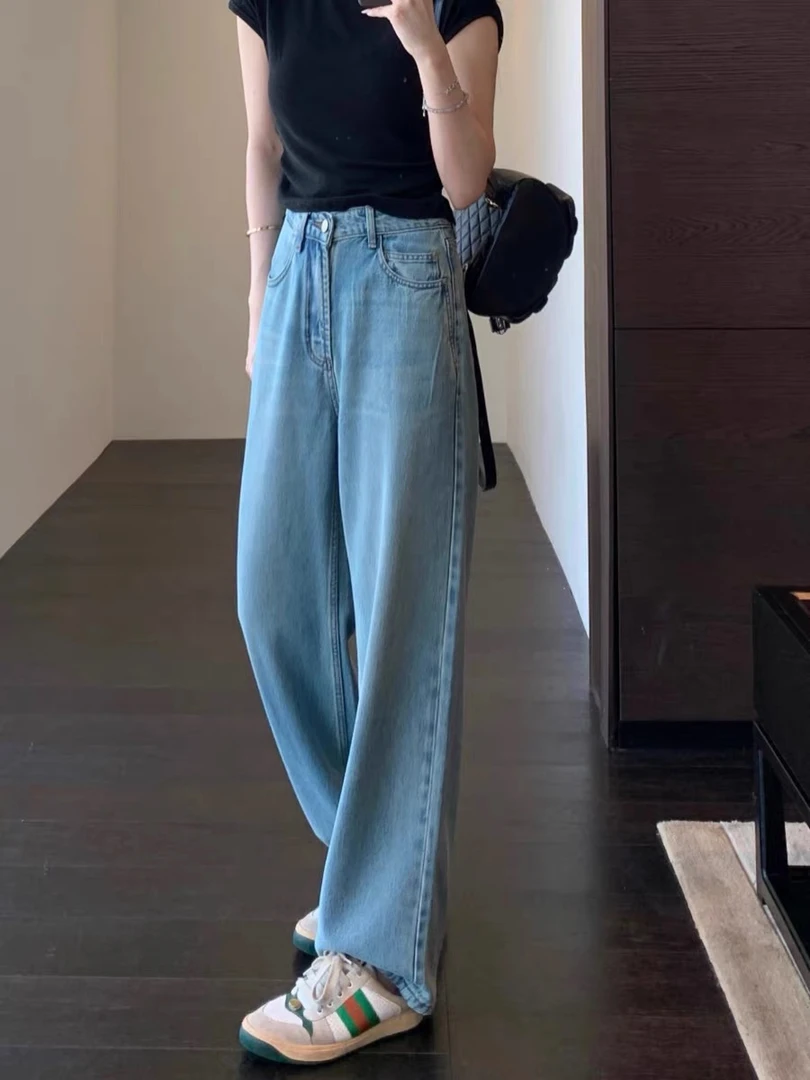 【匹】A1-03 【十三行 孤品】牛仔裤法棍微喇直筒哈伦老爹烟管阔腿