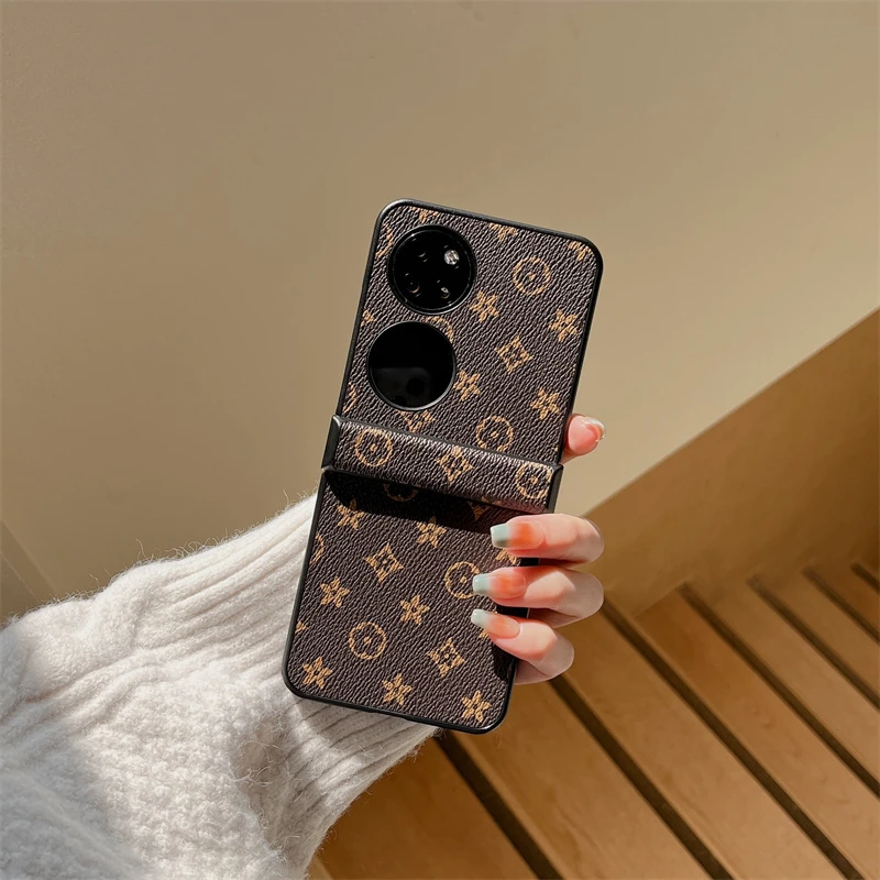 适用华为P50Pocket手机壳超薄防摔PocketS保护壳铰链素皮pocket2