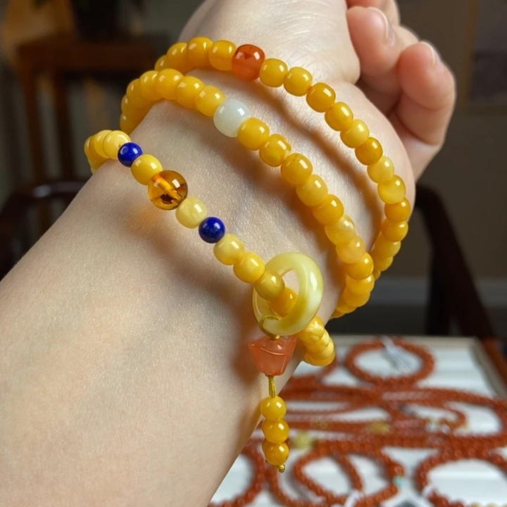 琥珀手链未镶嵌蜜蜡手串5