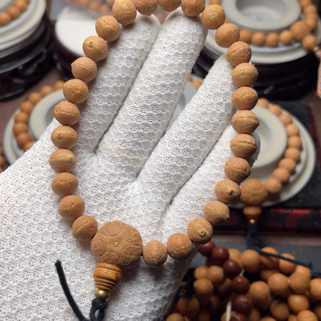 白***二凤眼菩提手串10.5飞碟实心天花板27+2颗