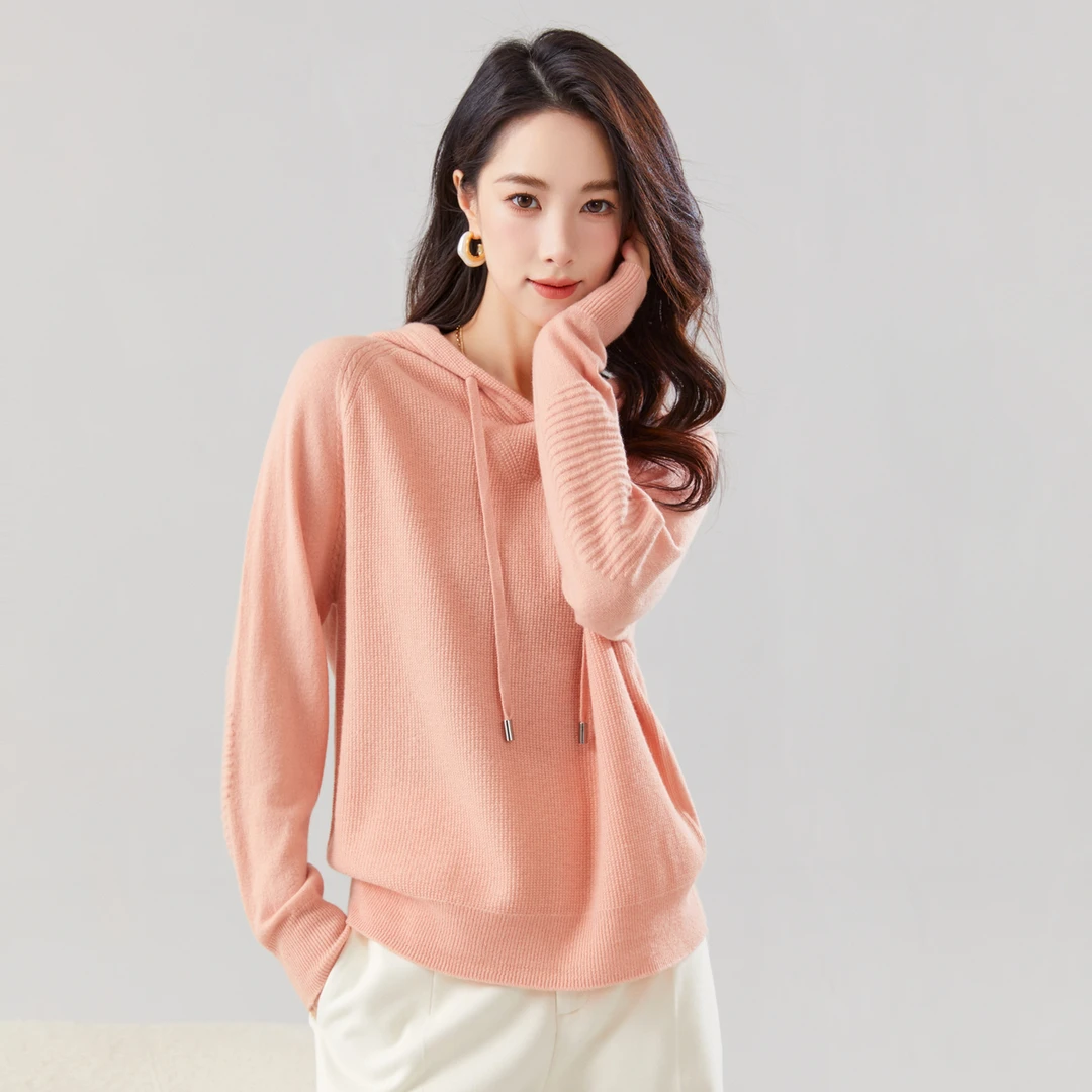 春竹品牌正品热销25秋冬季针织衫慵懒风时尚老钱风松弛感女羊毛衫