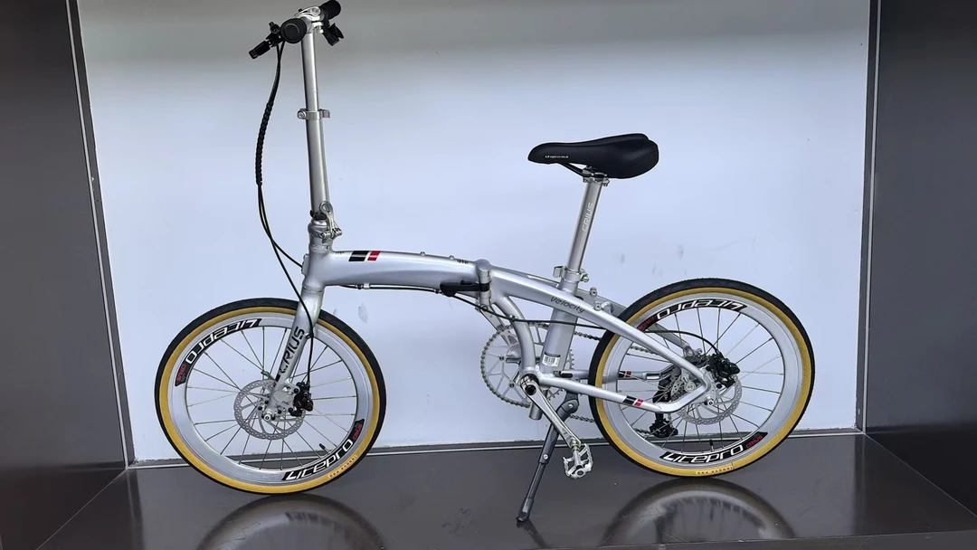 柯瑞斯CRIUS迈金电变11速折叠车拉丝银五级超轻铝合金海豚车架