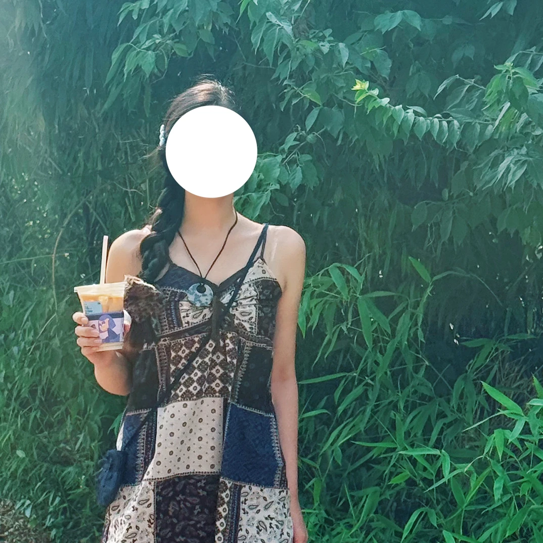 半身裙女夏季短袖条纹花朵拼布连衣裙