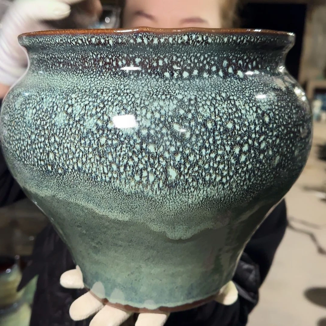 紫砂花盆高24口23