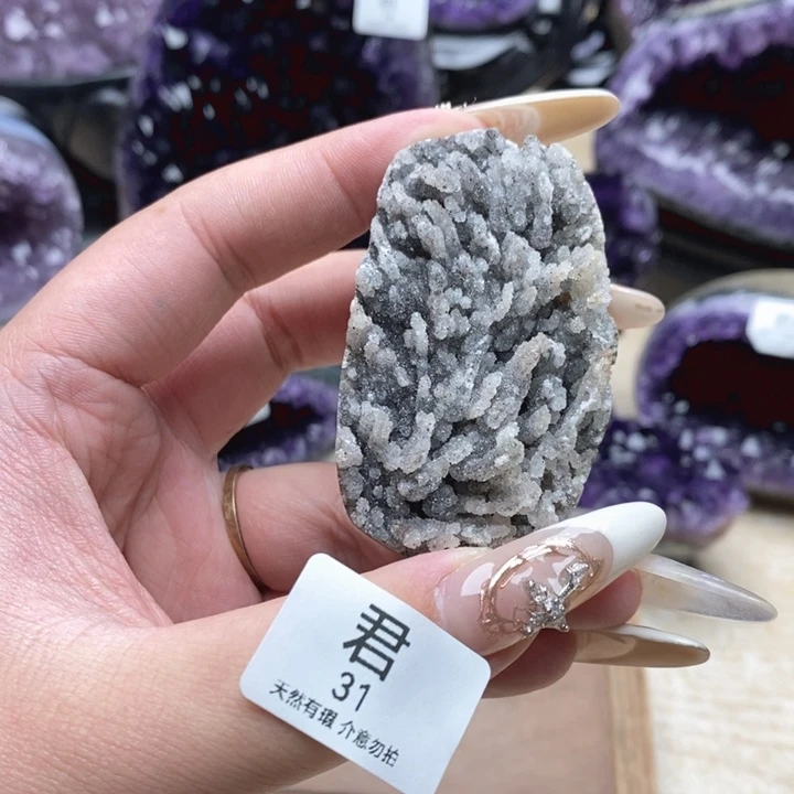 未镶嵌紫晶珠宝半成品