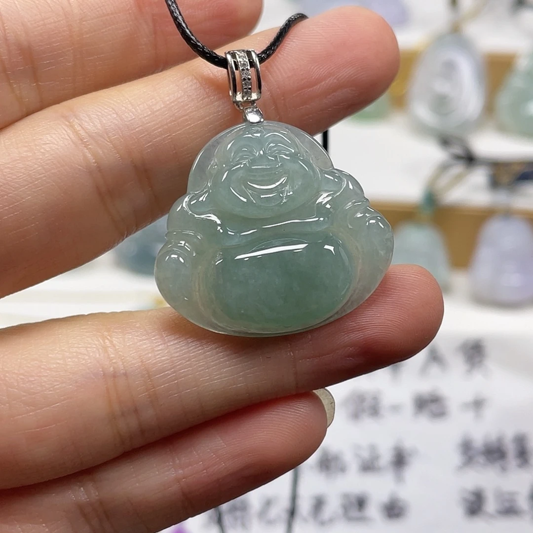 翡翠未镶嵌颈饰天然翡翠佛公吊坠一件21号