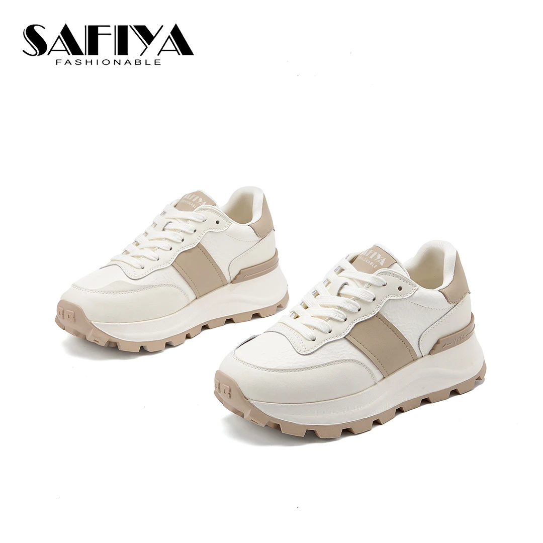 索菲娅Safiya2024冬季新款低帮系带圆头时尚运动阿甘鞋SF44112A42