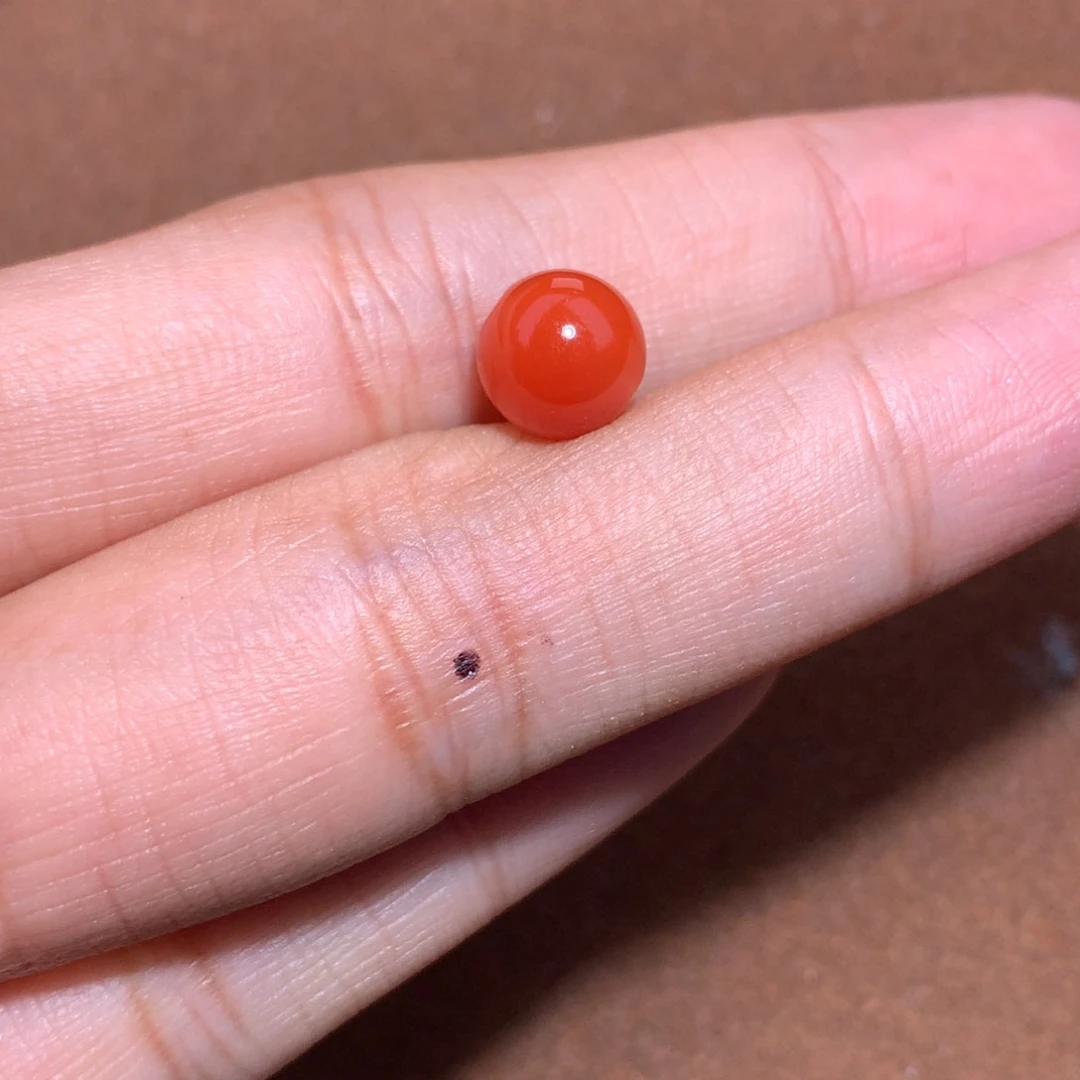 南红玛瑙圆珠8未镶嵌微沙带