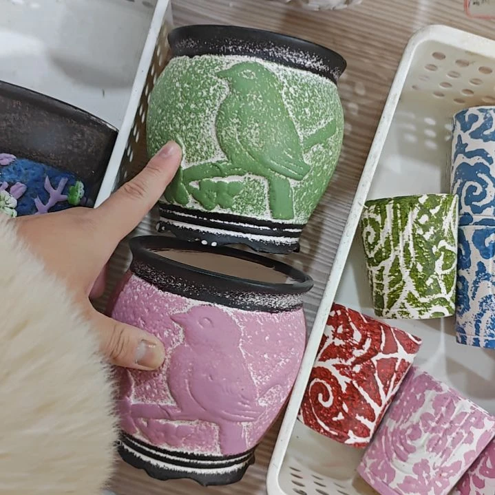 红陶吸水透气的白陶花盆凑满12发货