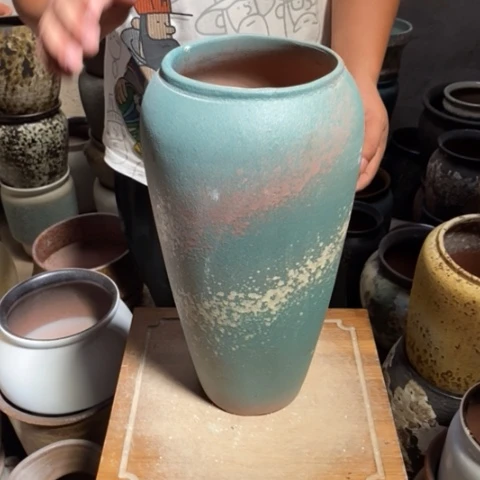 口15高度38绿泼墨瑕疵