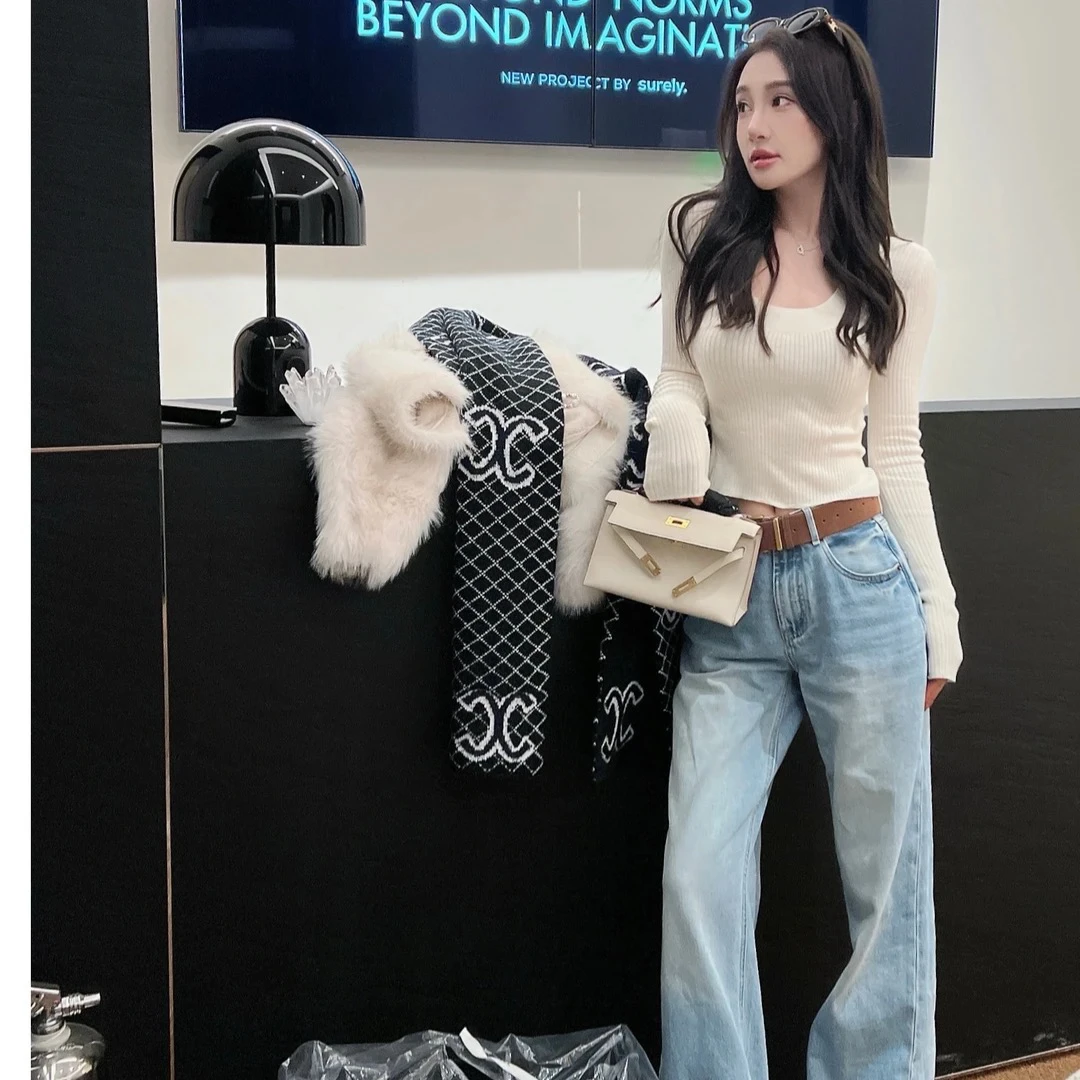 PP 福利分享私服 毛针织加厚U领显瘦百搭毛衣#PP0043SY