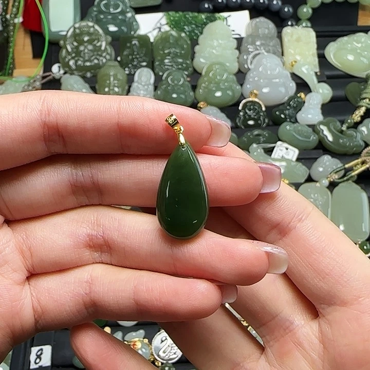 颈饰银S925镶嵌和田玉