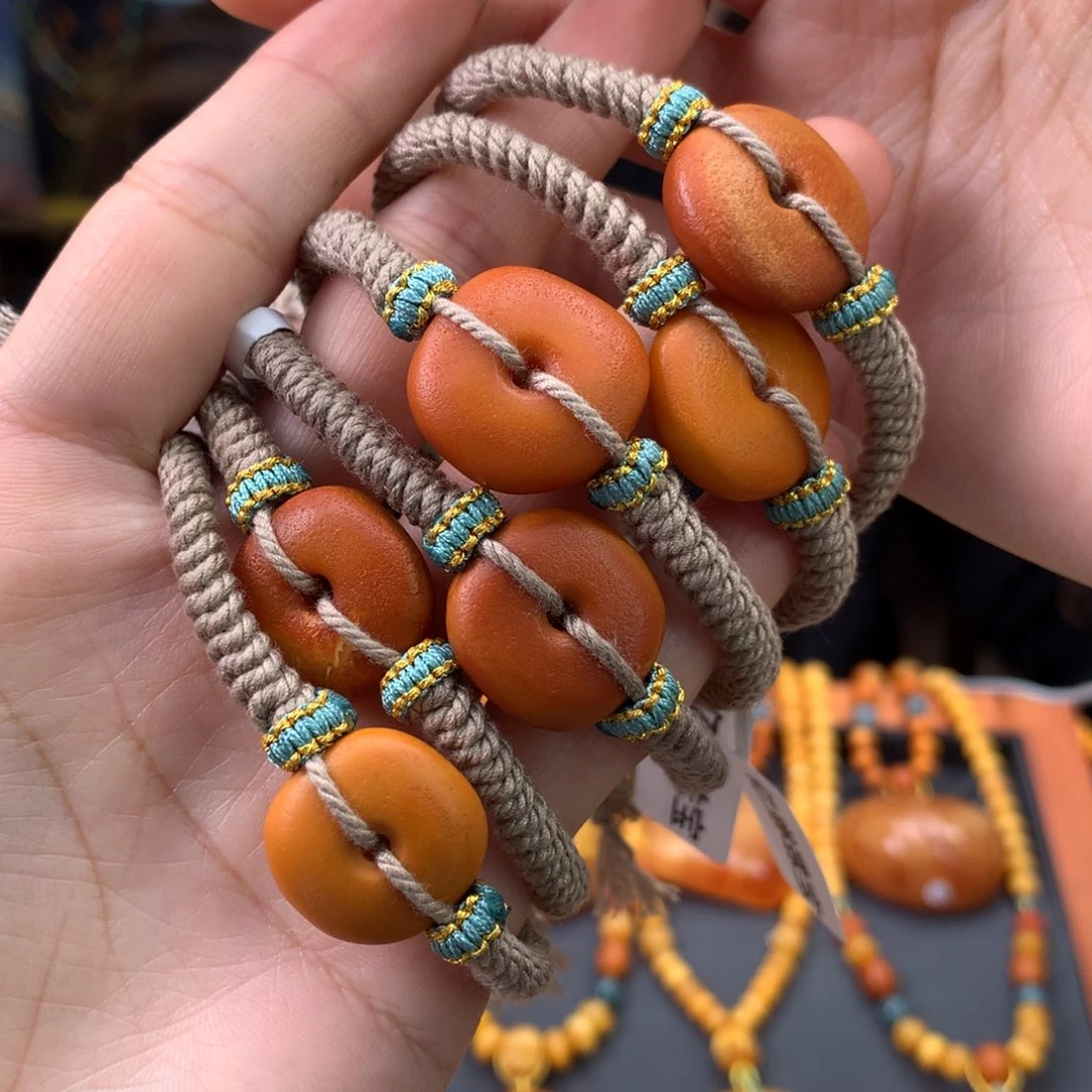 蜜蜡手绳未镶嵌多样性发一