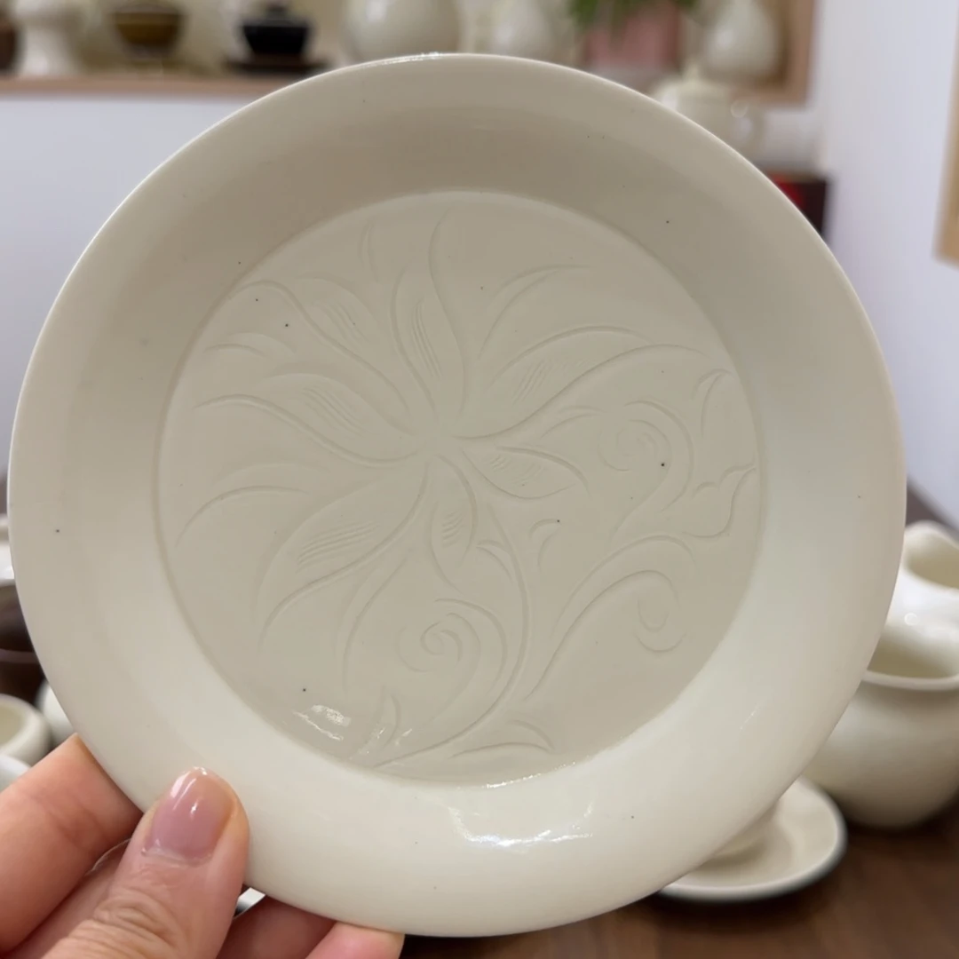 微瑕手工莲花壶承 矿点 无礼盒