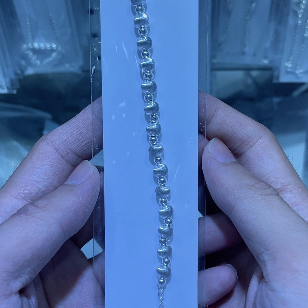 珐琅足银猫眼手链约6g