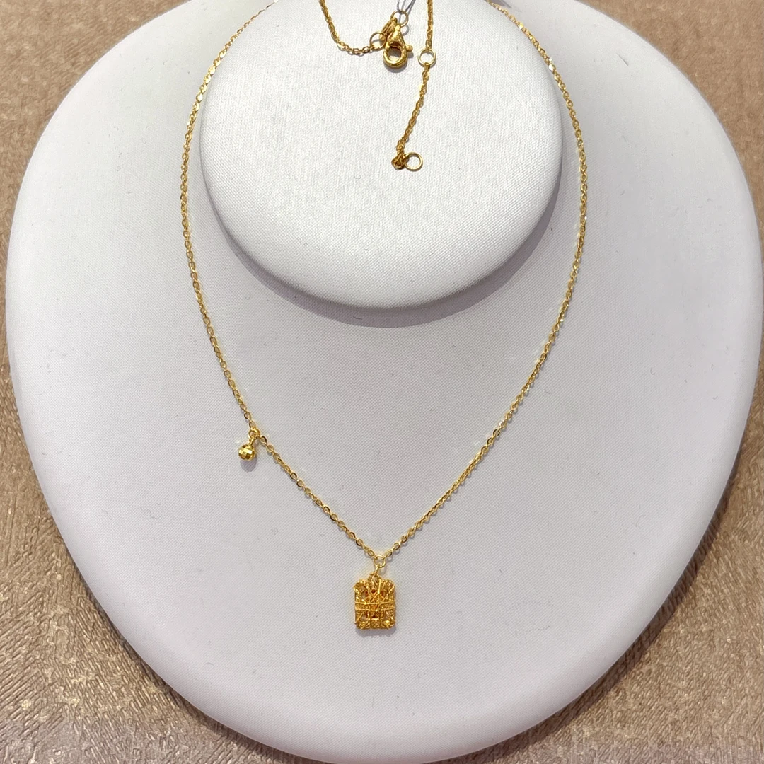 1D足金5G时尚方糖套链2.65g