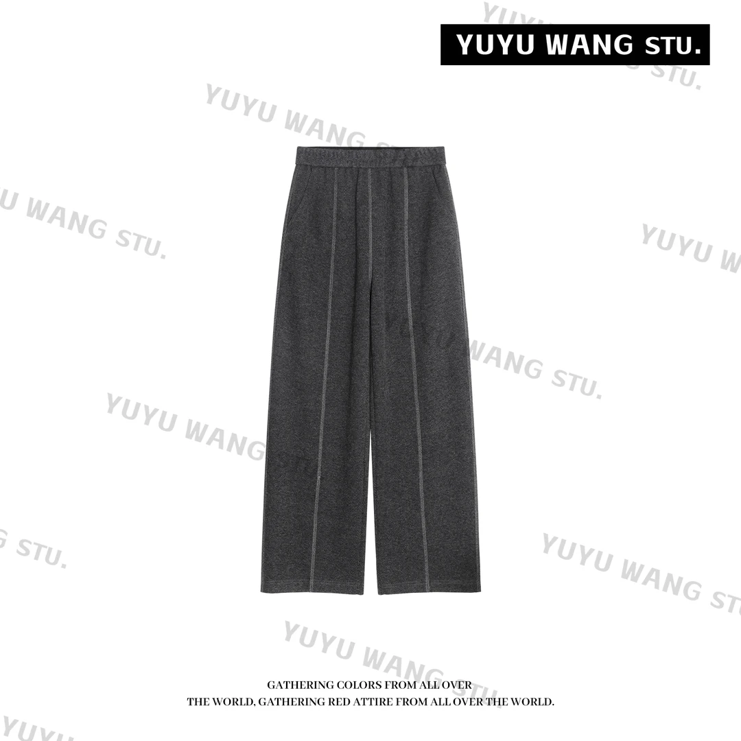 YUYU WANG【墨灰】 绵羊毛裤 RBZ2FD188