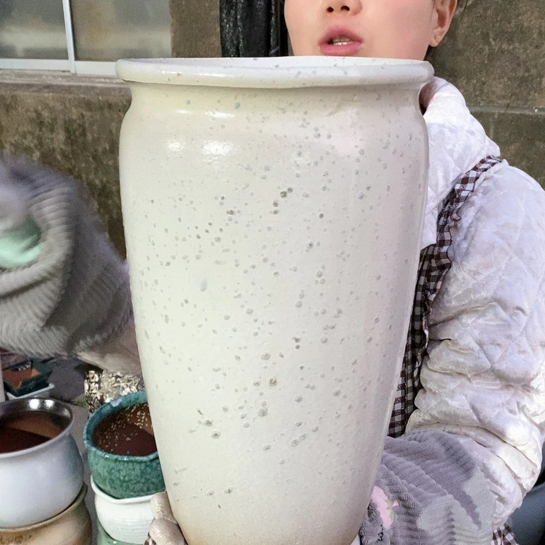 紫砂花盆瑕疵口18高31