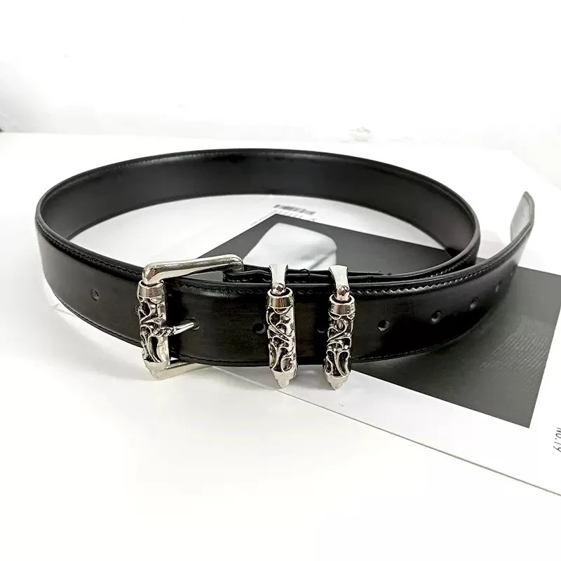 经典克罗针扣皮带男士滚轮镂空常青款藤蔓女士腰带明星同款情侣款