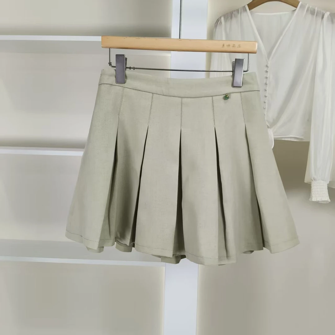 麦迪尚品【夕Y】5091024 夏季简约时尚百褶短半裙品牌女装