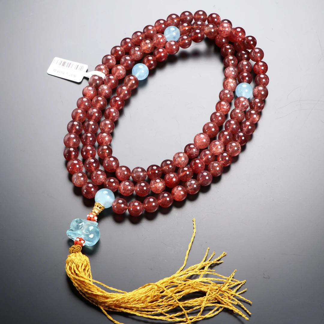 D250227103博古通今/集古藏今/草莓晶108念珠