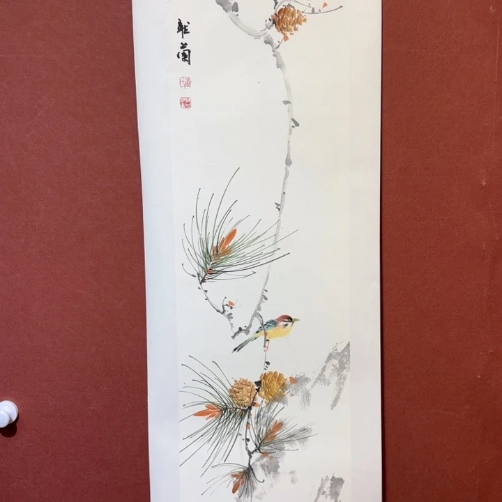 国画听兰老师花鸟
