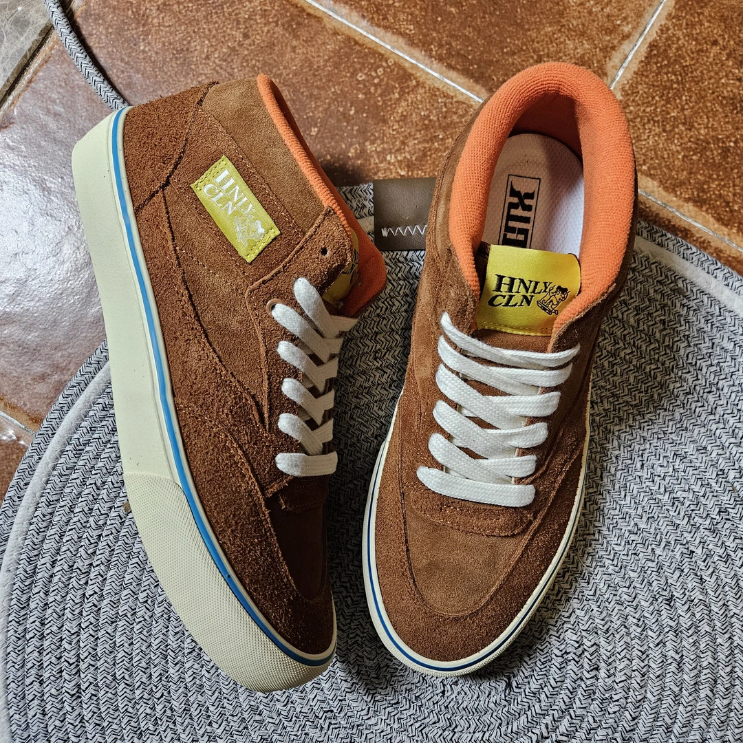 【高品质牛皮】棕色复古反绒皮中帮板鞋百搭休闲鞋潮鞋街拍