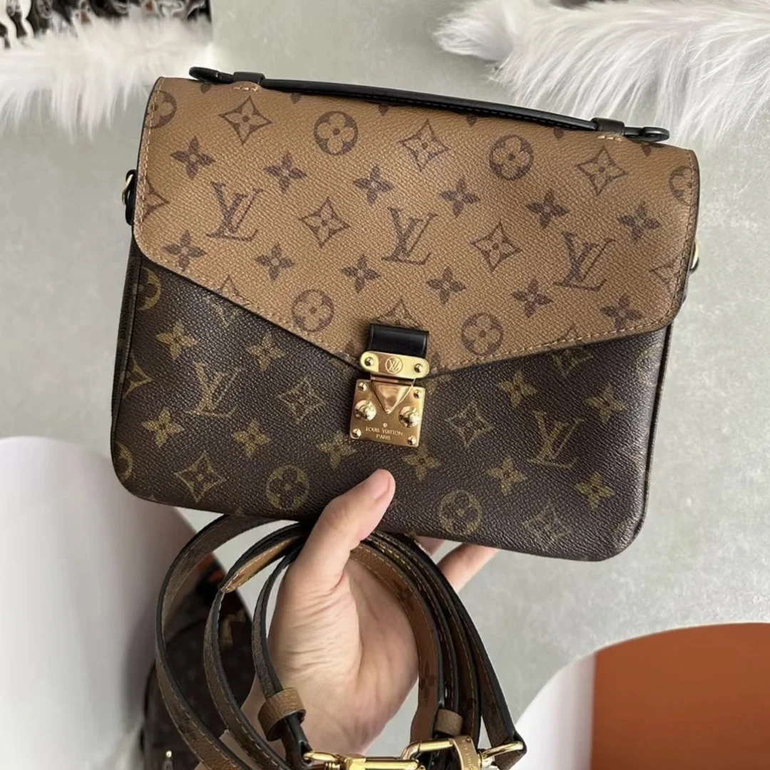 95新 LouisVuitton/路易威登 XM/焦糖拼色邮差斜跨包/KH11323023