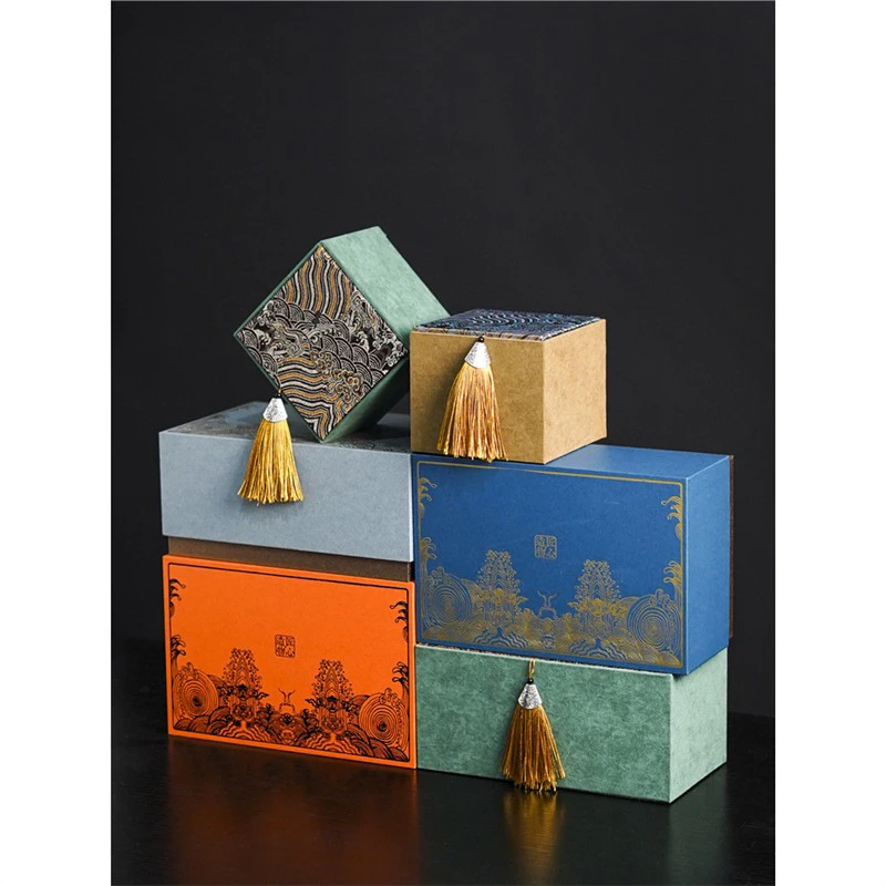 茶具大号礼盒茶壶包装盒建盏茶杯收纳盒礼品盒粘扣锦盒空盒