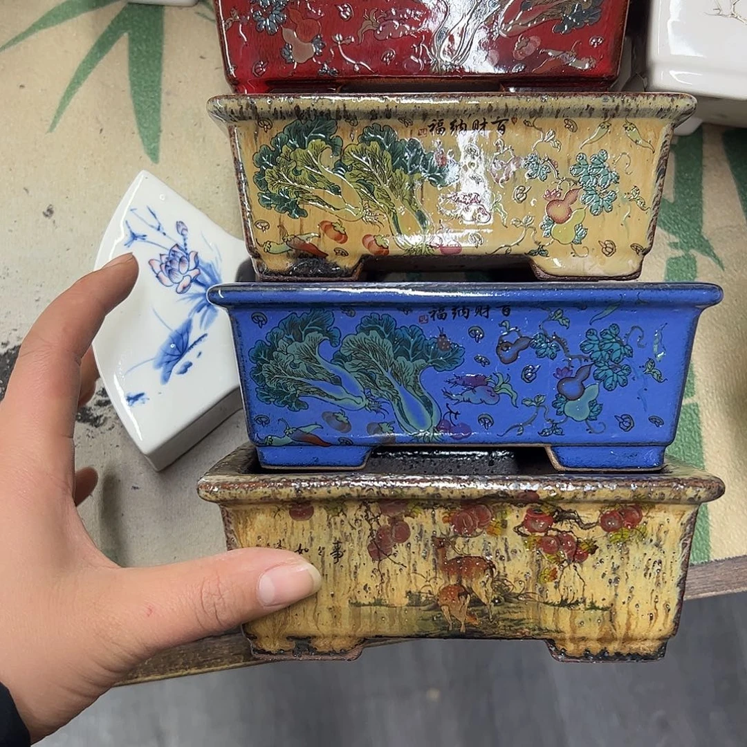 琨***艺花盆紫砂817号瑕疵4个