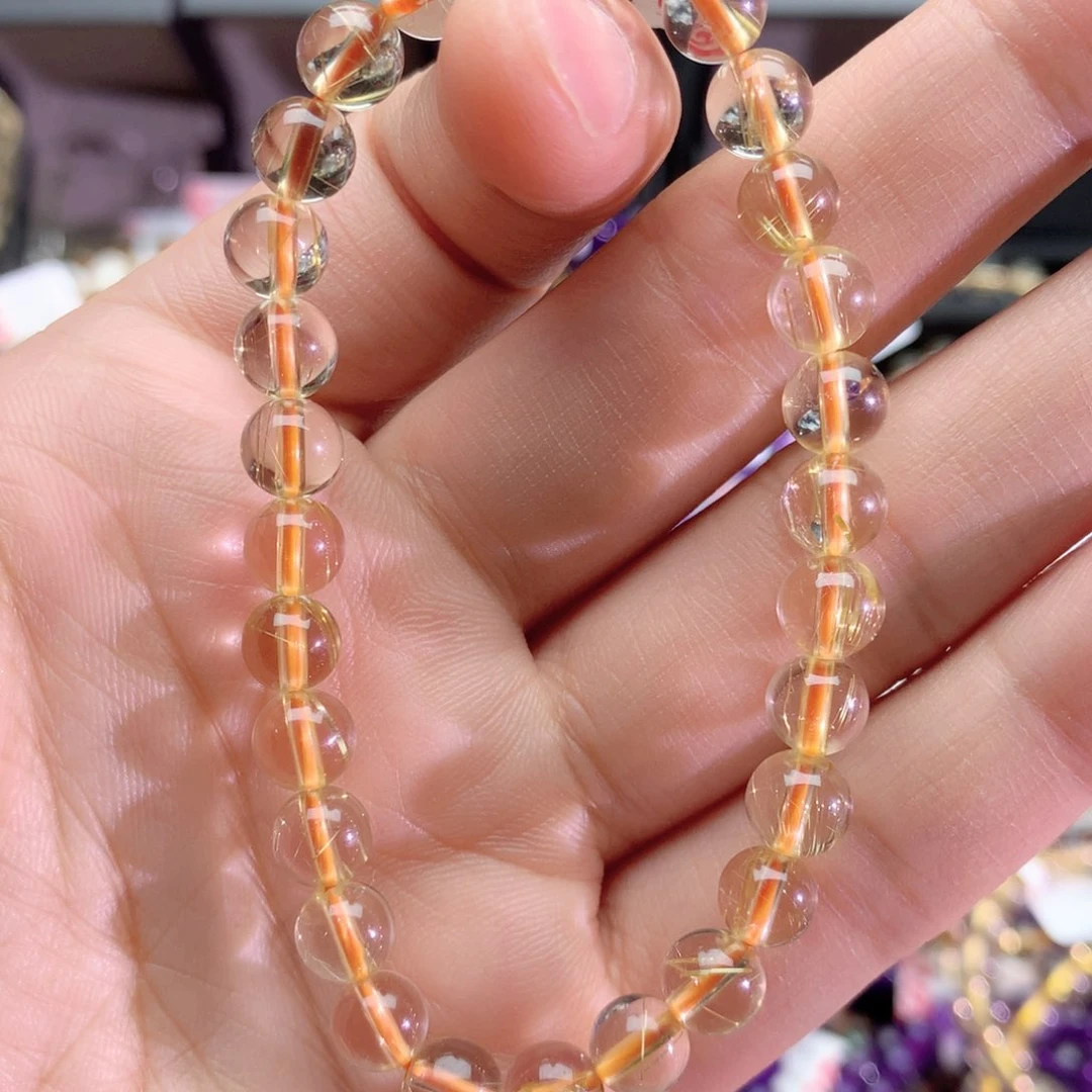 水晶手串未镶嵌N***?发晶手链7