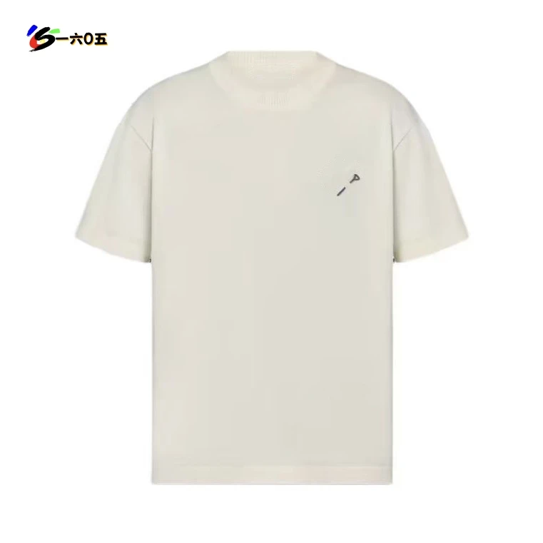 SC24381 简约休闲棉质字母刺绣针织毛衣短袖