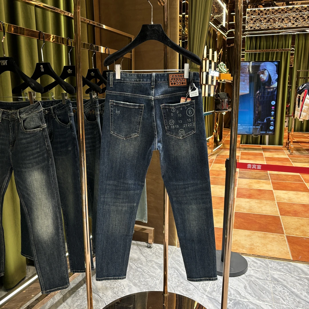 Y【CC-专属】2025春夏新品 轻奢潮牌重工洗水牛仔裤77013
