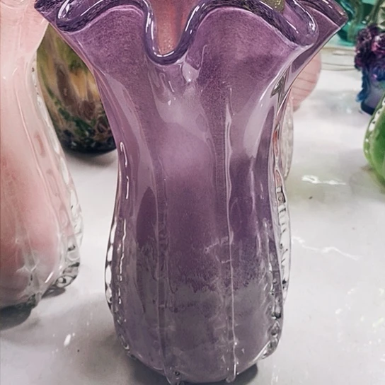 琉璃高度32厘米口径18厘米白菜花瓶