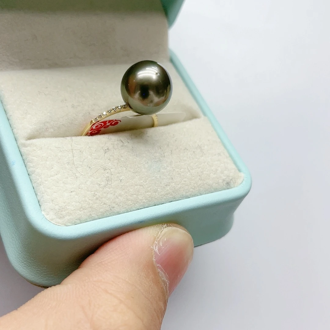 海水珍珠戒指18K金镶嵌