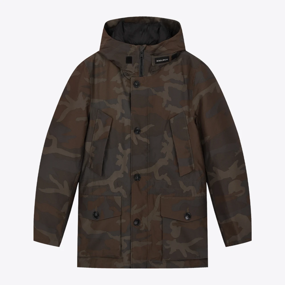 WOOLRICH迷彩袋简约保暖毛领连帽羽绒服CFWOOU0290MRUT23526423