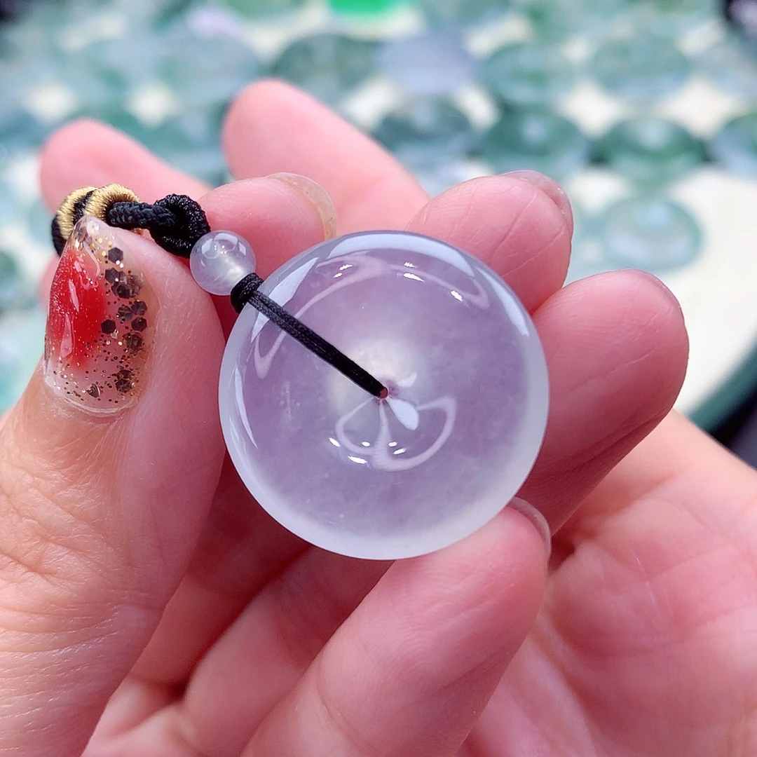 翡翠未镶嵌颈饰编号50-尺寸22.9/5.8