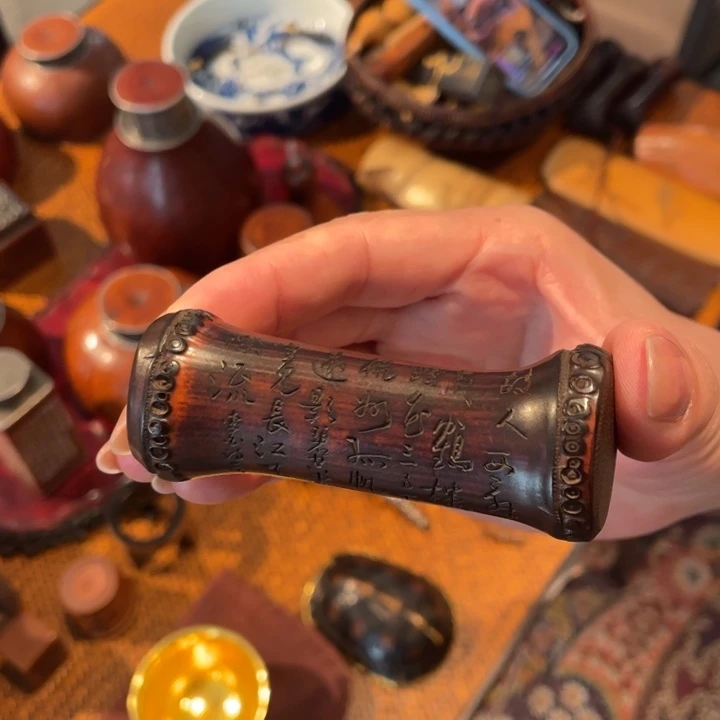 紫砂石头竹鞭搁置竹鞭搁置