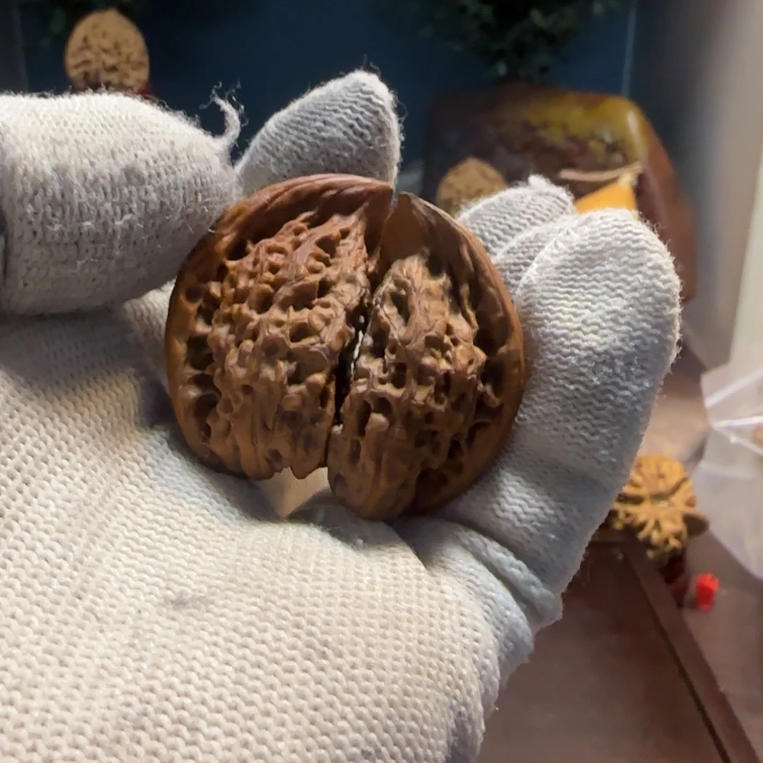 文玩核桃把件全合半壁江山（超小尺）