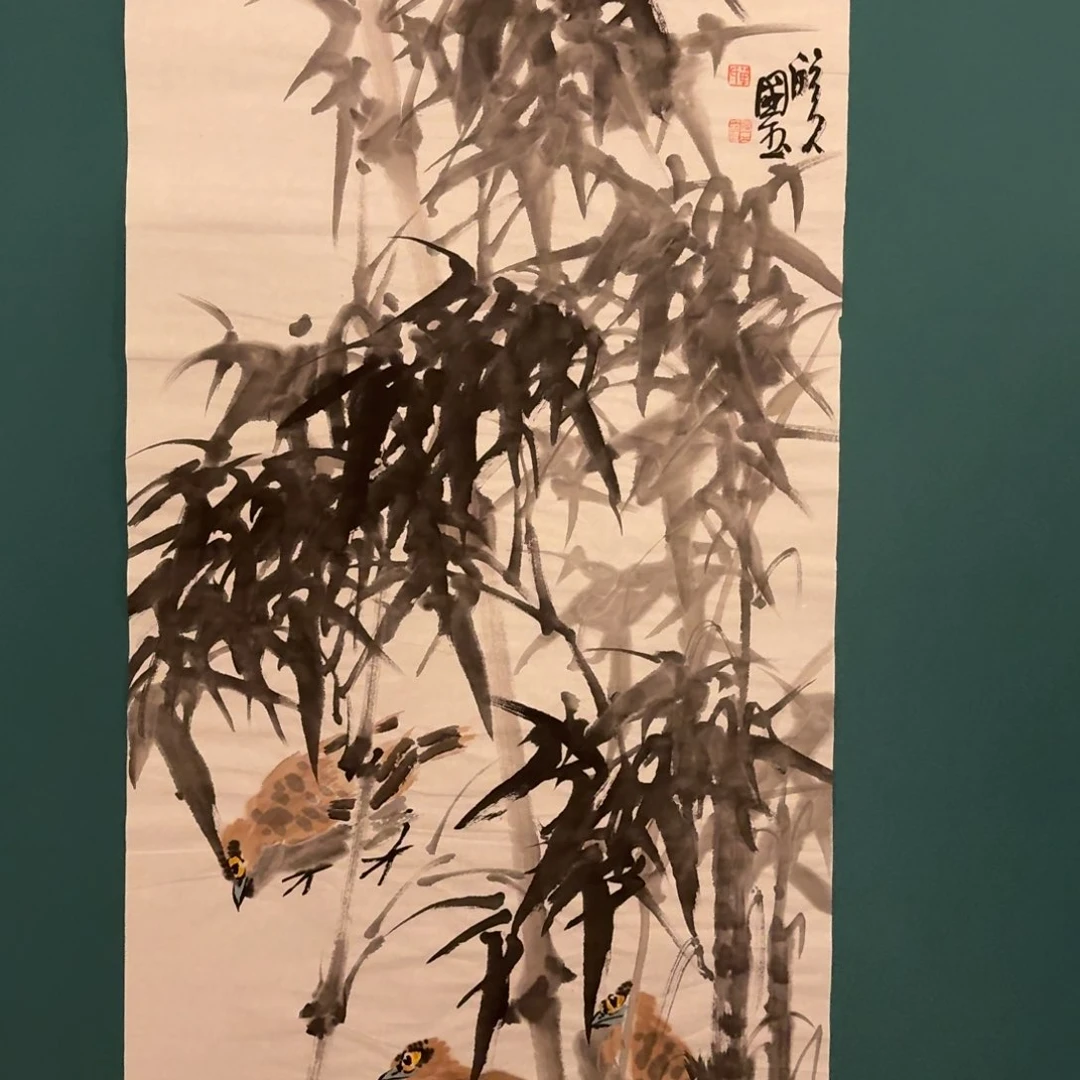 国画单老师画作画作