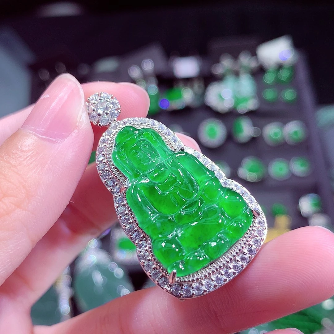 翡翠未镶嵌颈饰天然