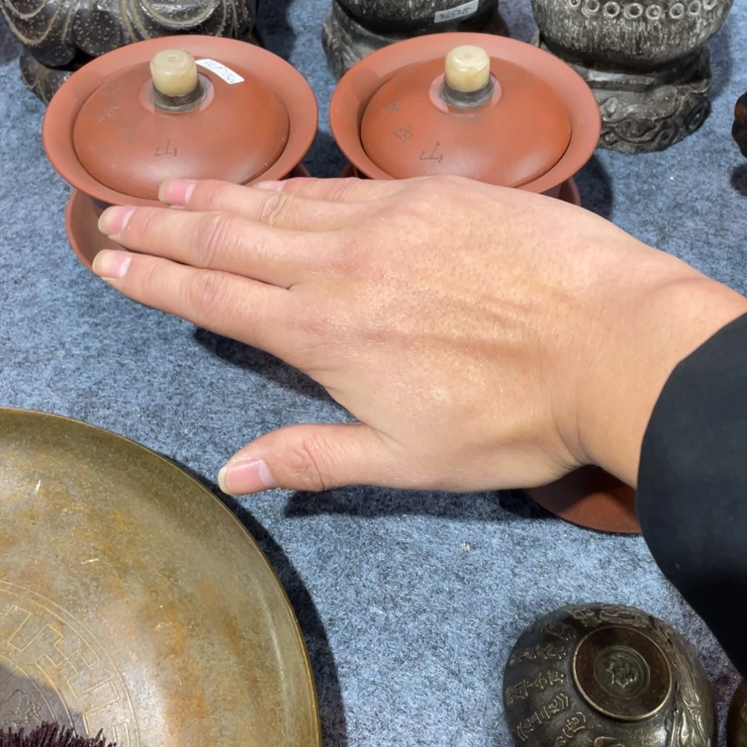 陈***除紫砂一对盖碗 全品